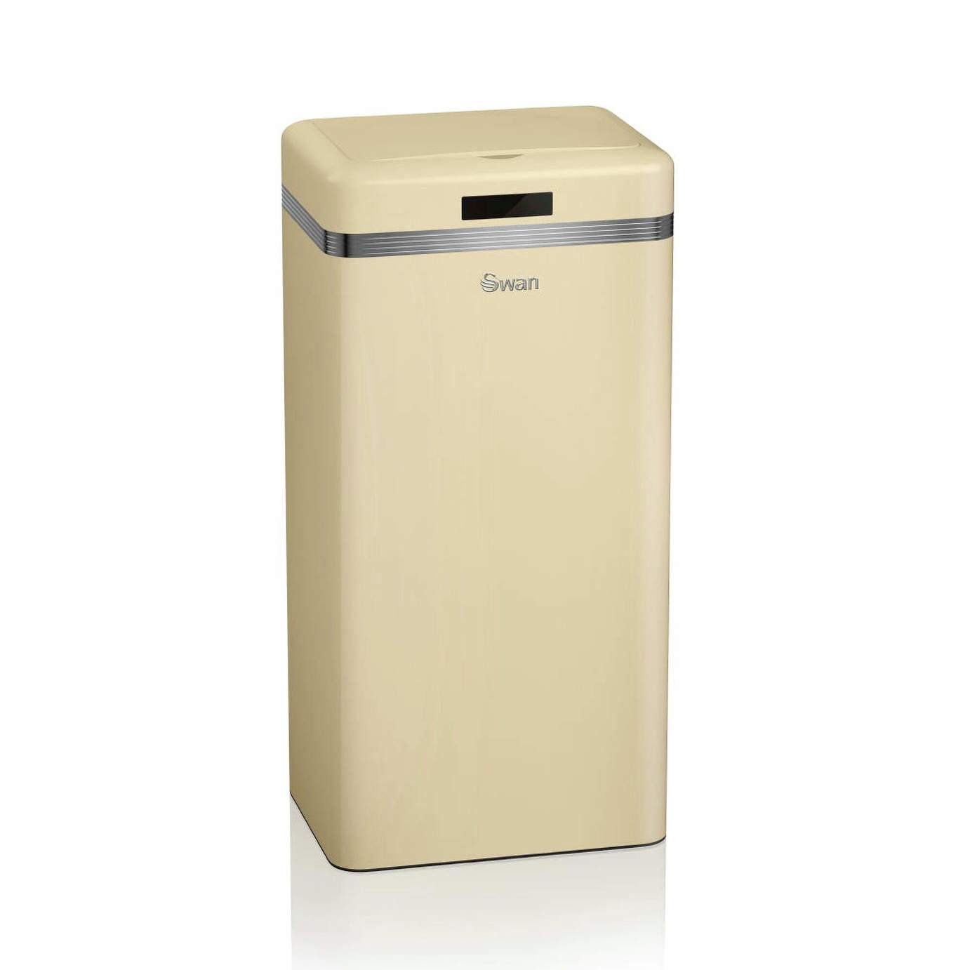 Swan 45L Retro Square Sensor Bin - Cream