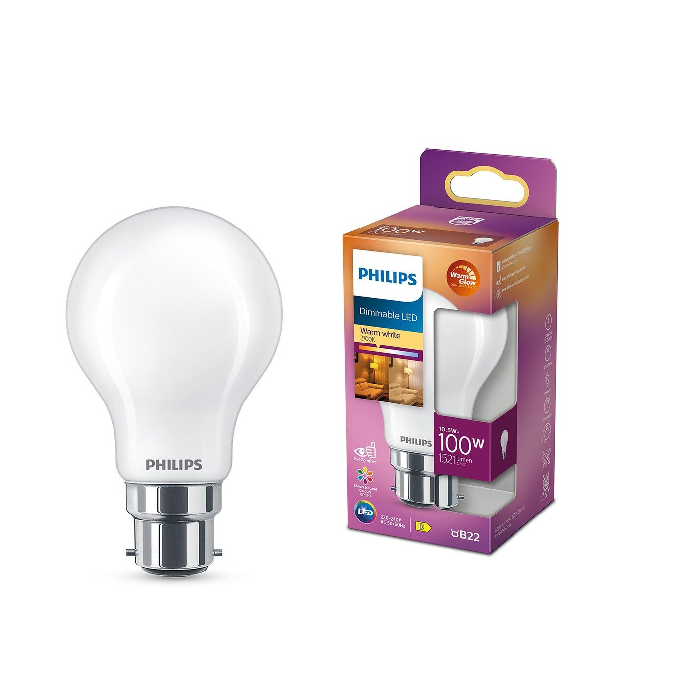 Philips 100W LED B22 Light Bulb