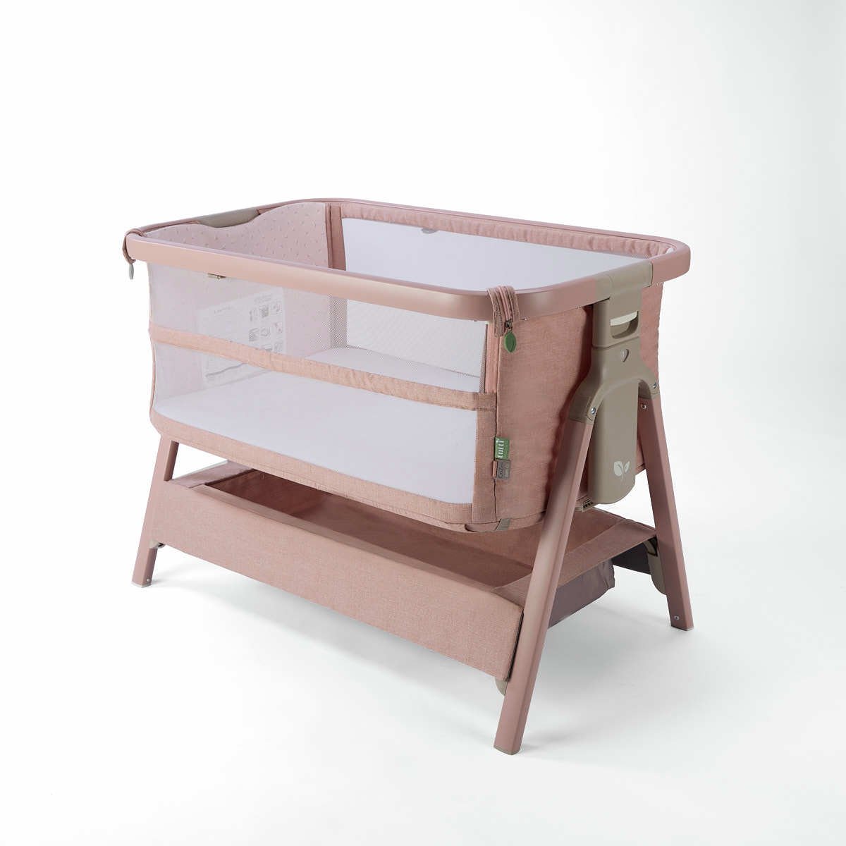 Tutti Bambini Cozee Zen Bedside Crib - Blush