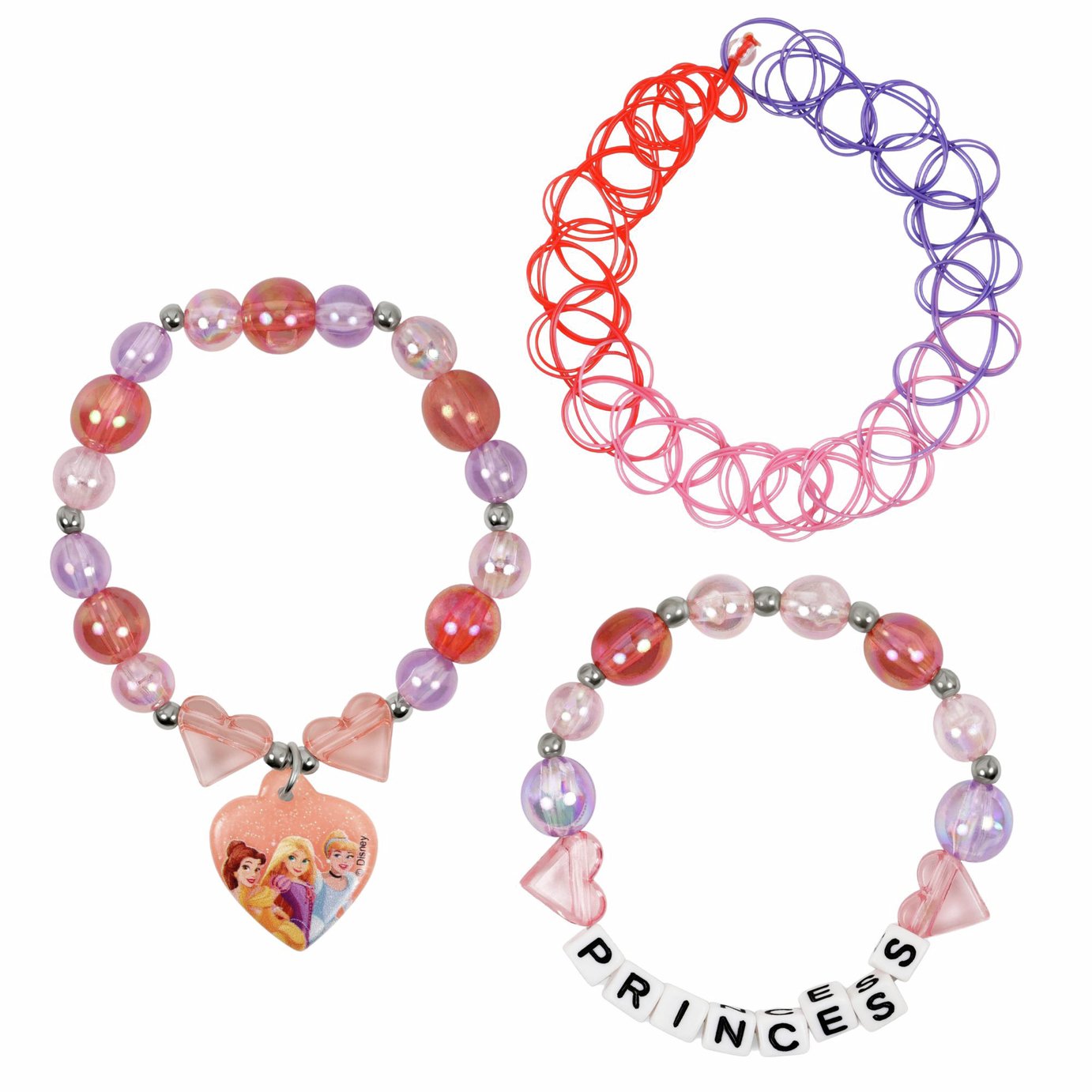 Disney Princess Kids Stretchy Beaded Bracelet Set