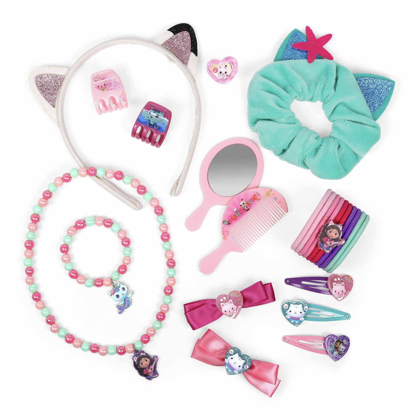 Gabby's Dollhouse Kids Hair Accessories and Jewellery Set