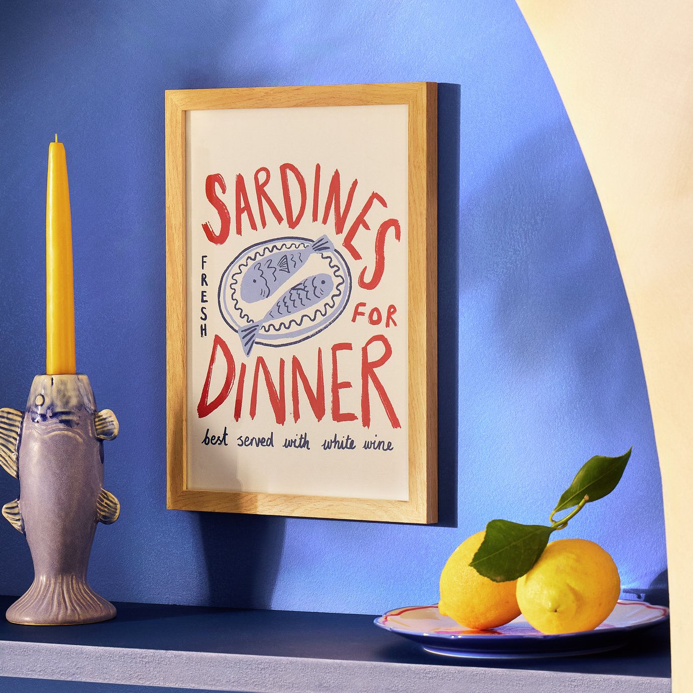 Argos Home Sardines Framed Wall Art- A4