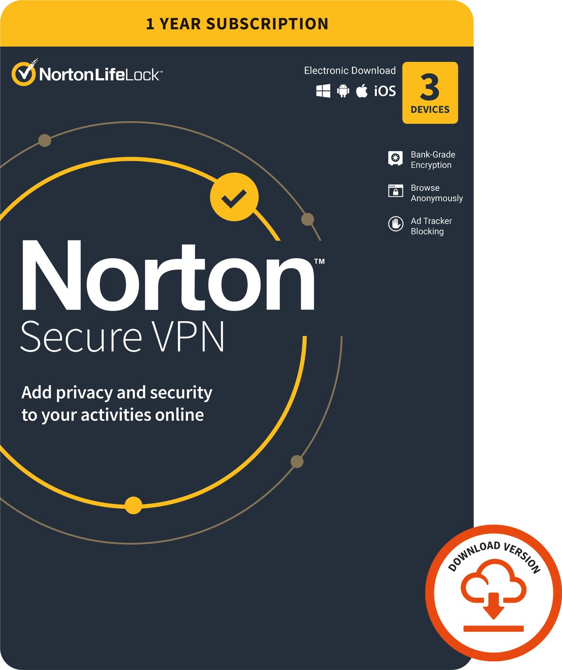 Norton Wi-Fi Privacy Secure VPN 1 Year, 1 User