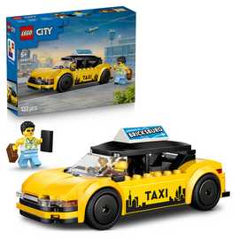 LEGO City Yellow Taxi Toy - Model Car with Minifigures 60487