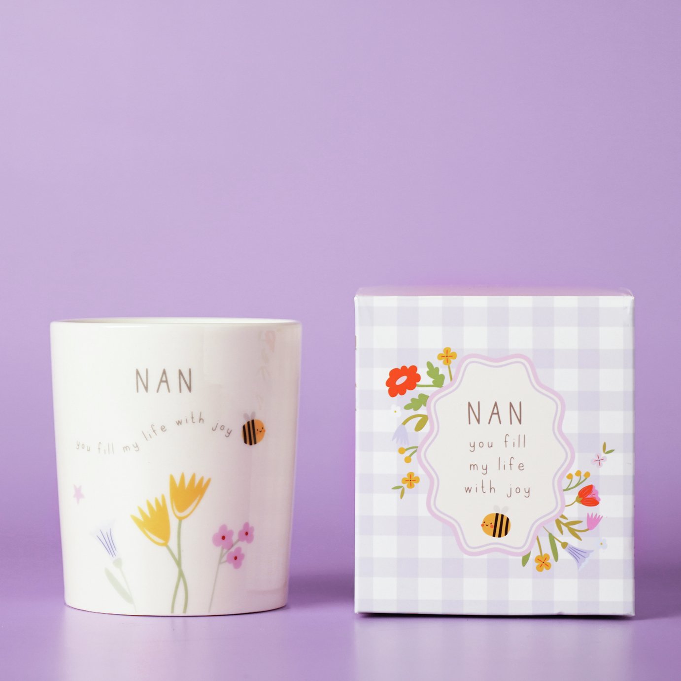 Widdop Love Life Ceramic Message Candle 190G - Nan