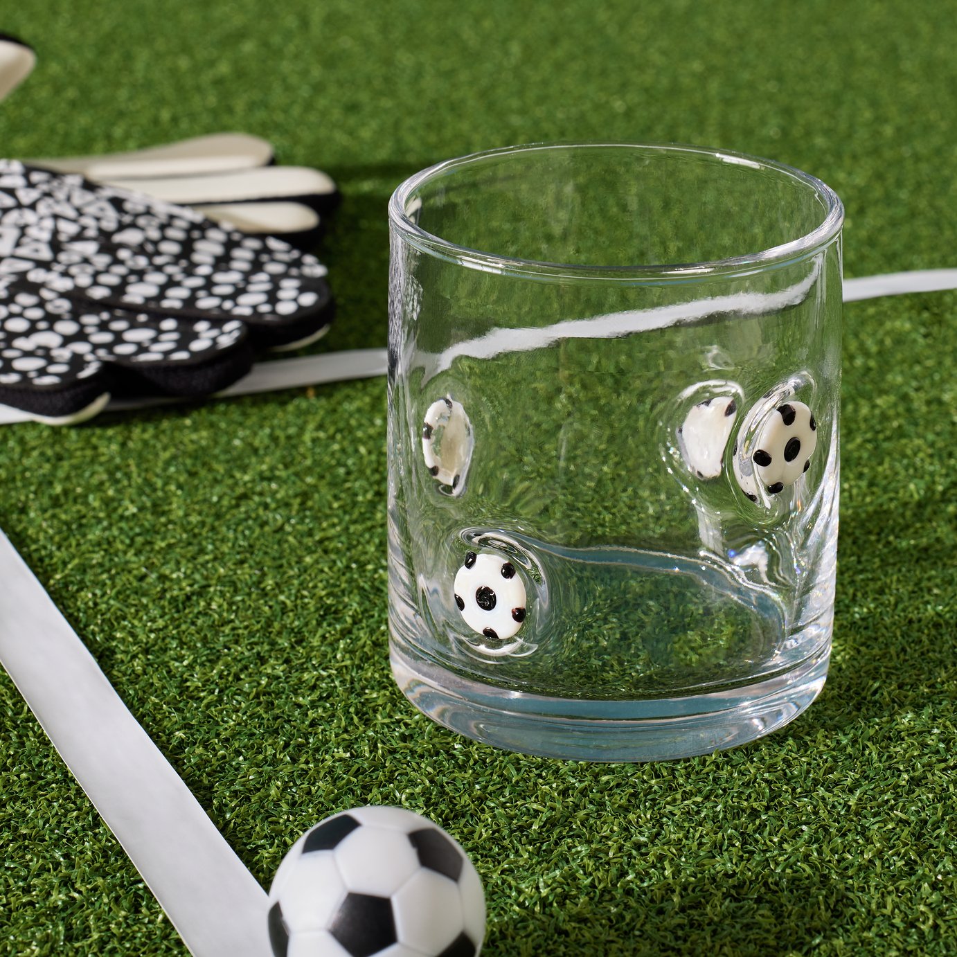 Argos Home Football Glass Tumbler - 400ml