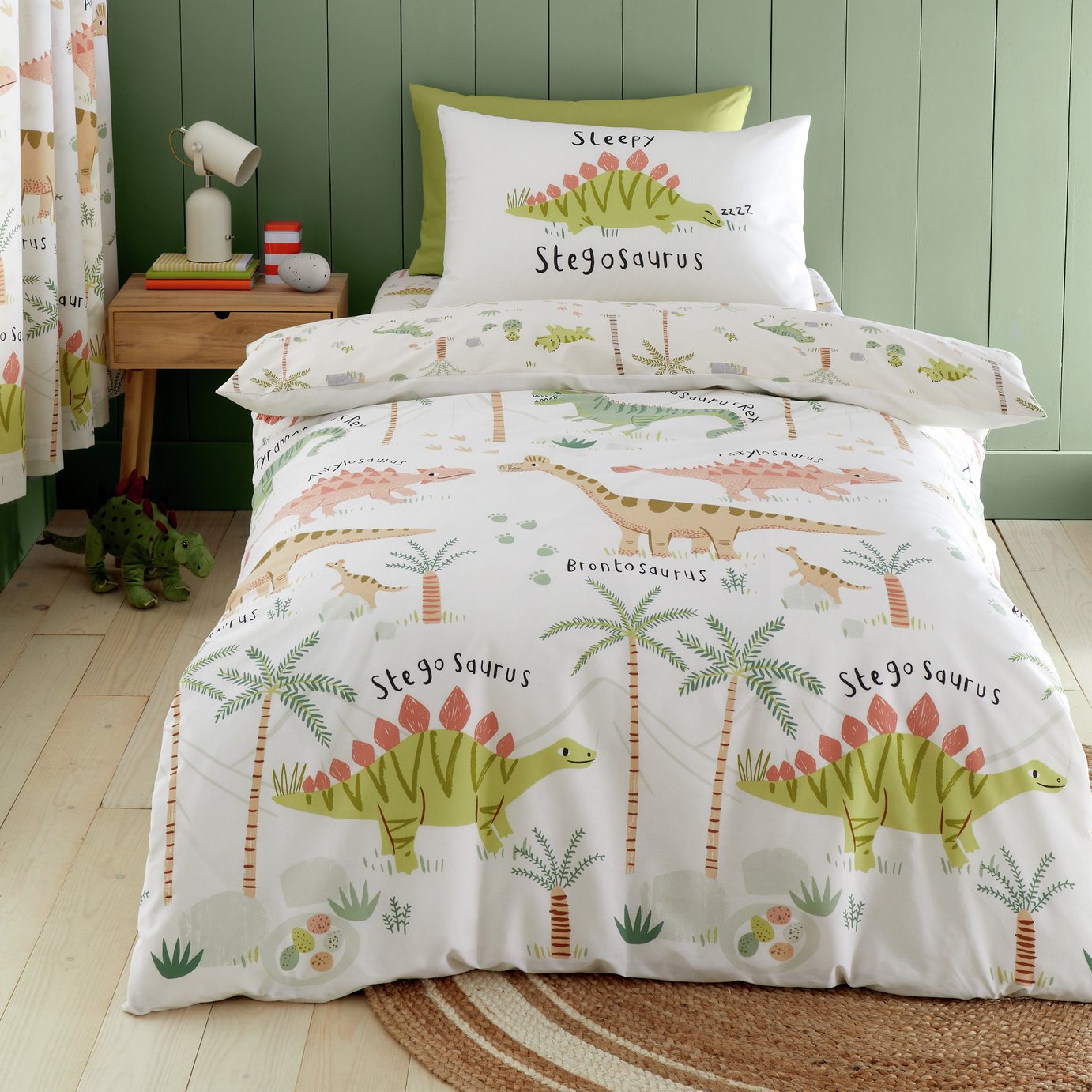Catherine Lansfield Sleepy Dino Kids Bedding Set - Single
