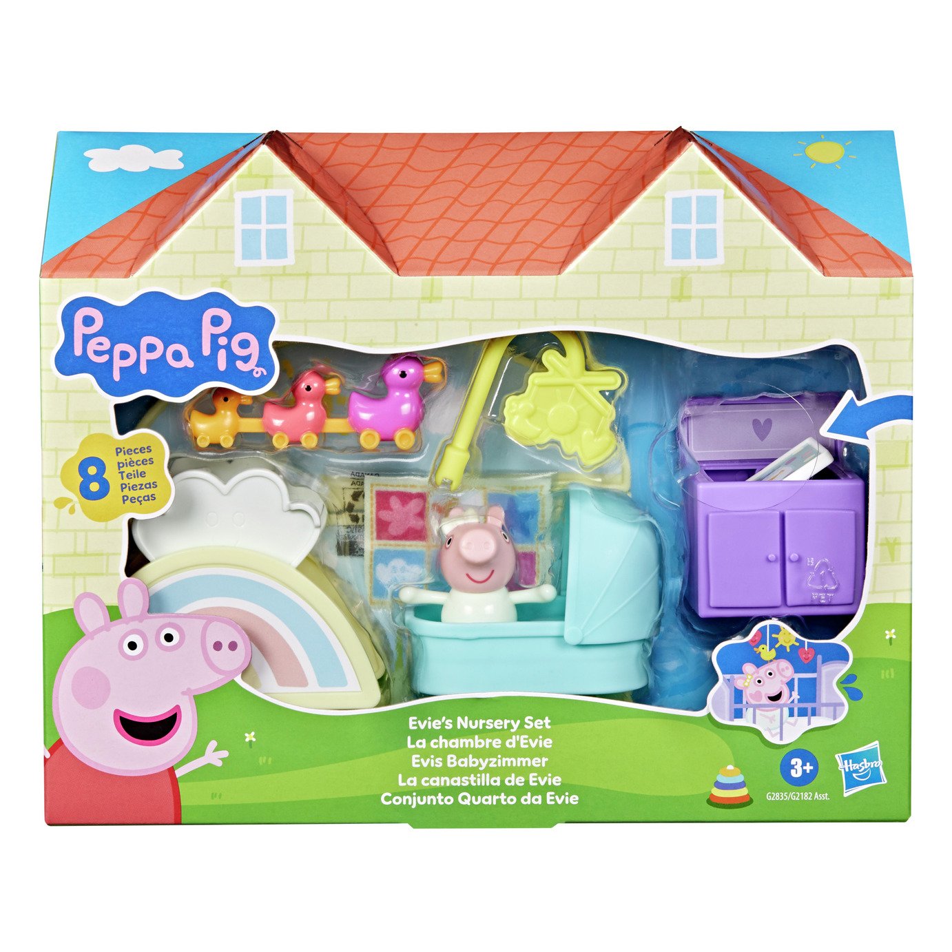 Peppa Pig Evie's 8 Piece Nursey Playset