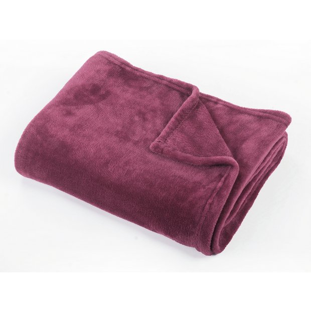 Argos pink throw sale