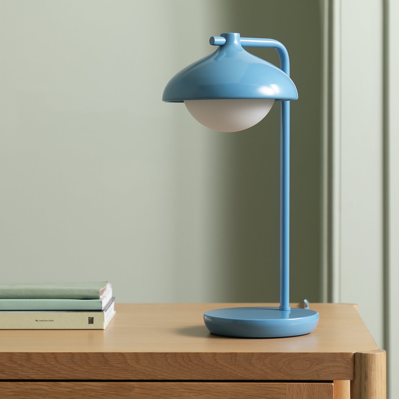 Habitat Acorn Metal Desk Lamp - Cornflower Blue