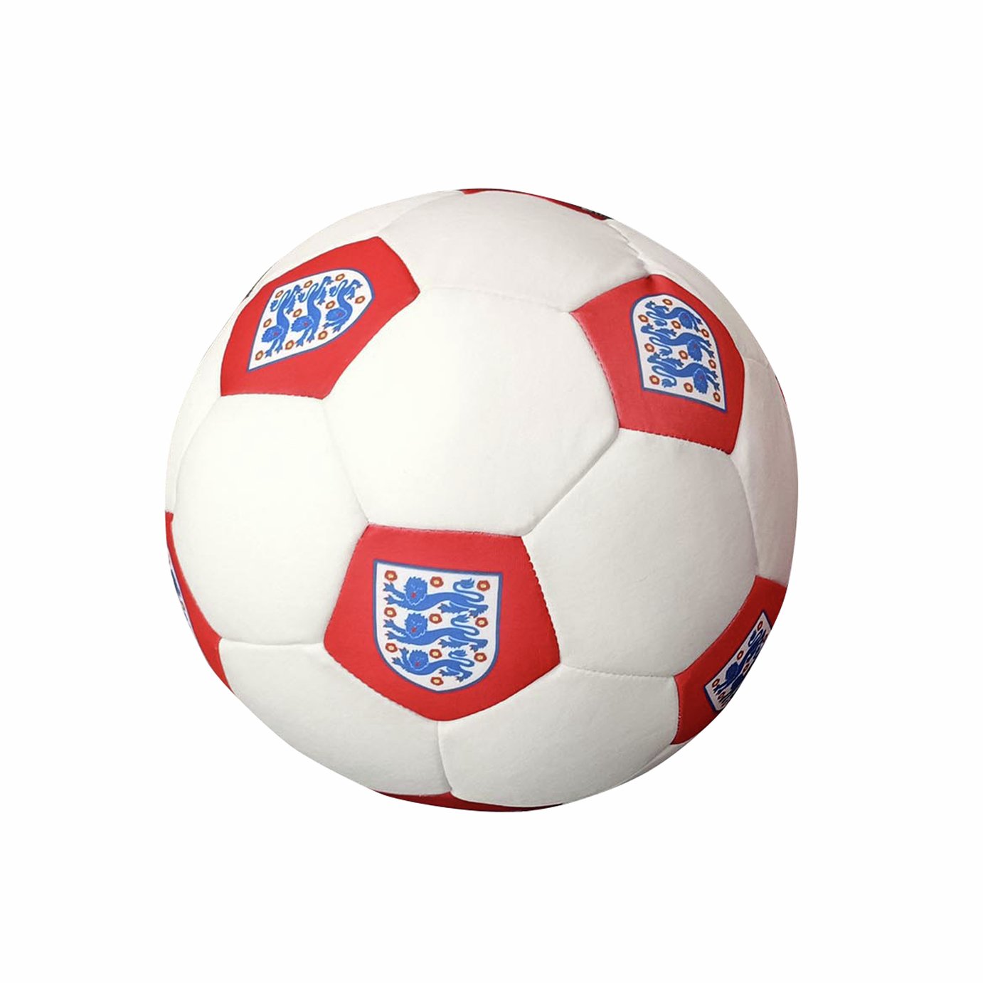 The FA England Football Shaped Cushion White - 20cm