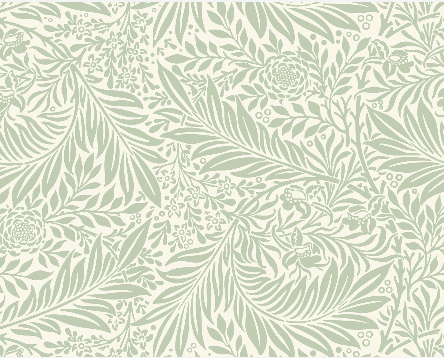 Origin Murals Trailing Ferns Sage Green Wall Mural