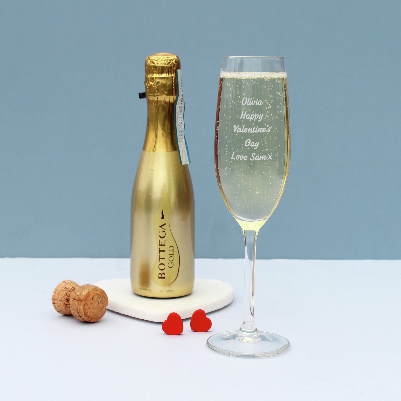 Personalised Message Flute Bottega Prosecco - Gold