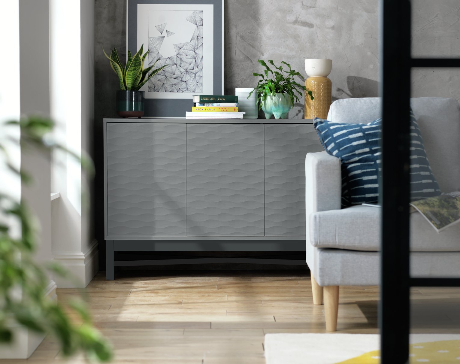 Habitat Zander Textured Large Sideboard