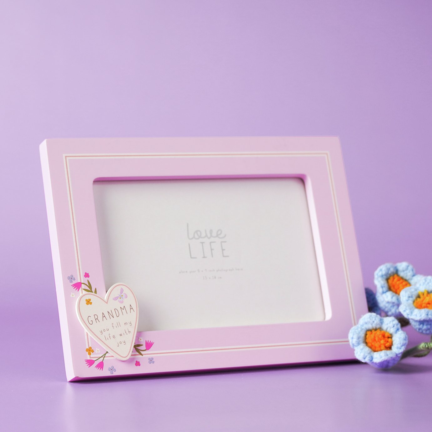 Widdop Love Life Heart MDF Frame 6x4" - Grandma