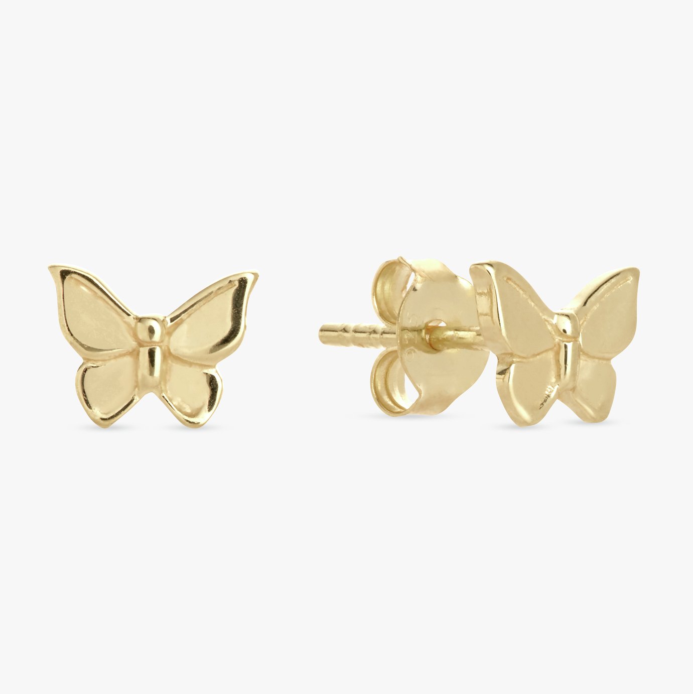 Revere Gold Plated Silver Butterfly Enamel Stud Earrings