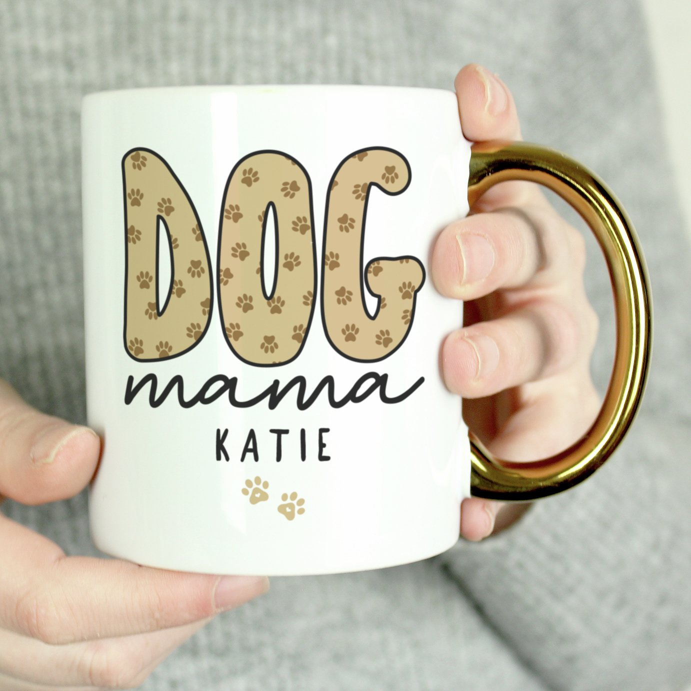 Personalised Message Name Only Dog Mama Ceramic Mug