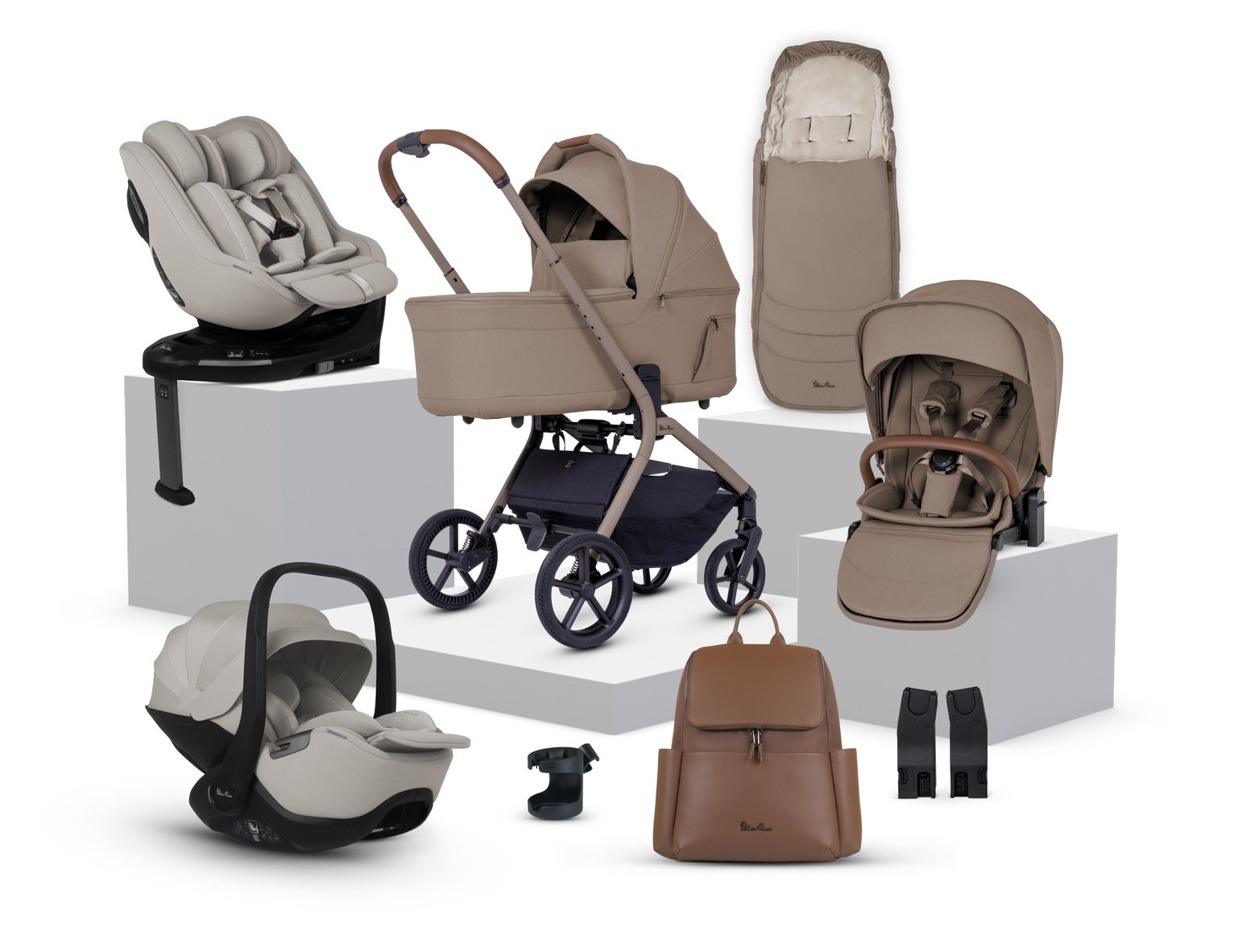 Silver Cross Breez Family Bundle - Champagne