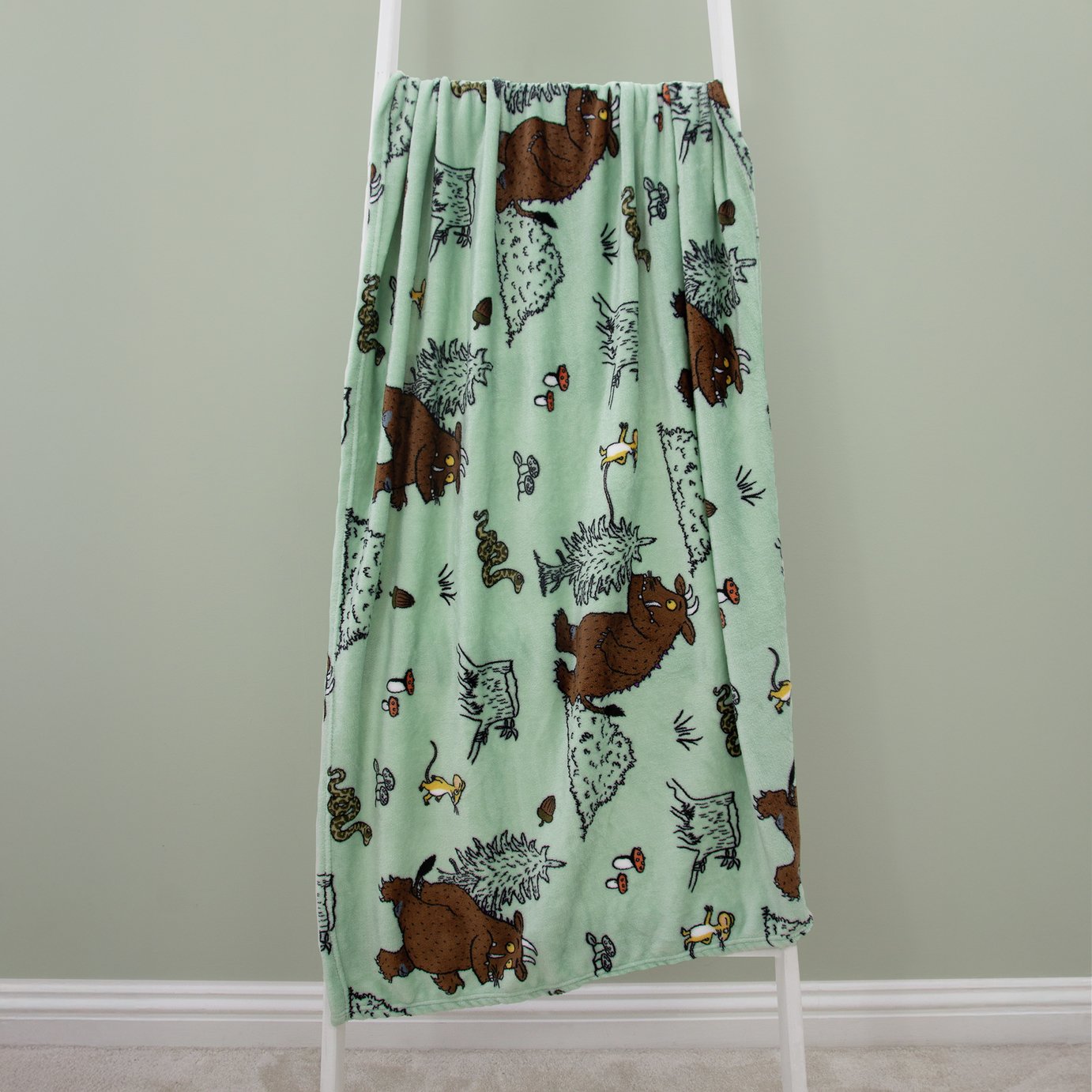The Gruffalo Fleece Throw - Sage - 150x100cm