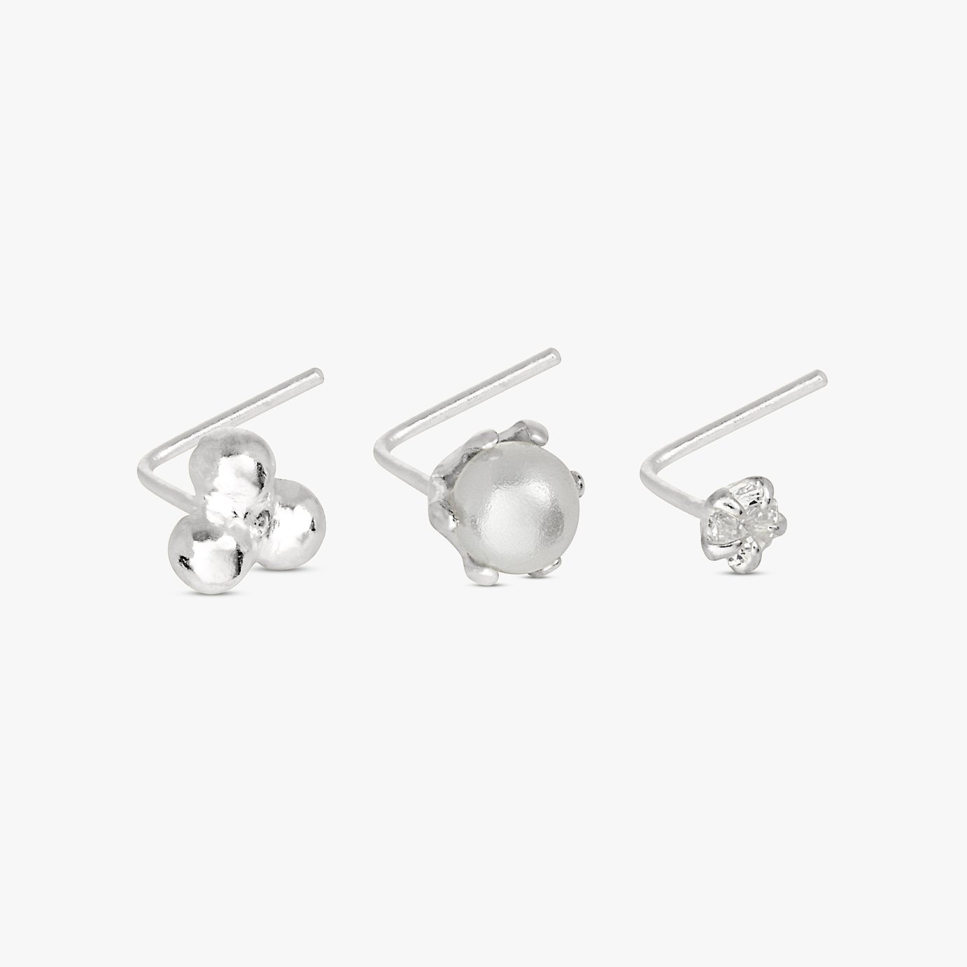 Revere Sterling Silver Nose Stud - Set of 3