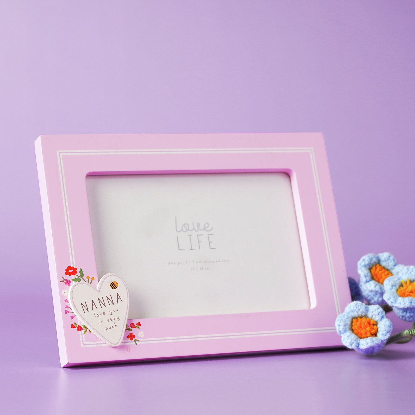 Widdop Love Life Heart MDF Frame 6x4" - Nanna