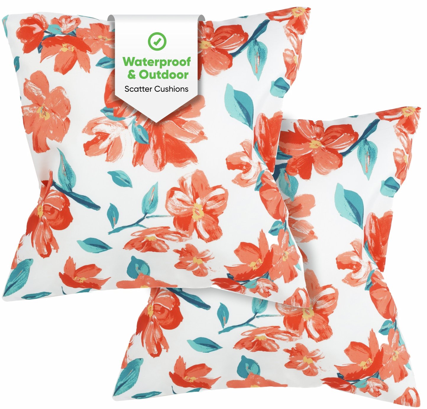 Streetwize Garden Floral Outdoor Chair Cushions - Pack of 2