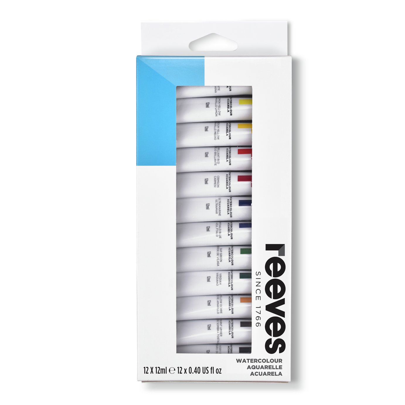 Reeves Watercolour 12 Essential Colours Tube Set