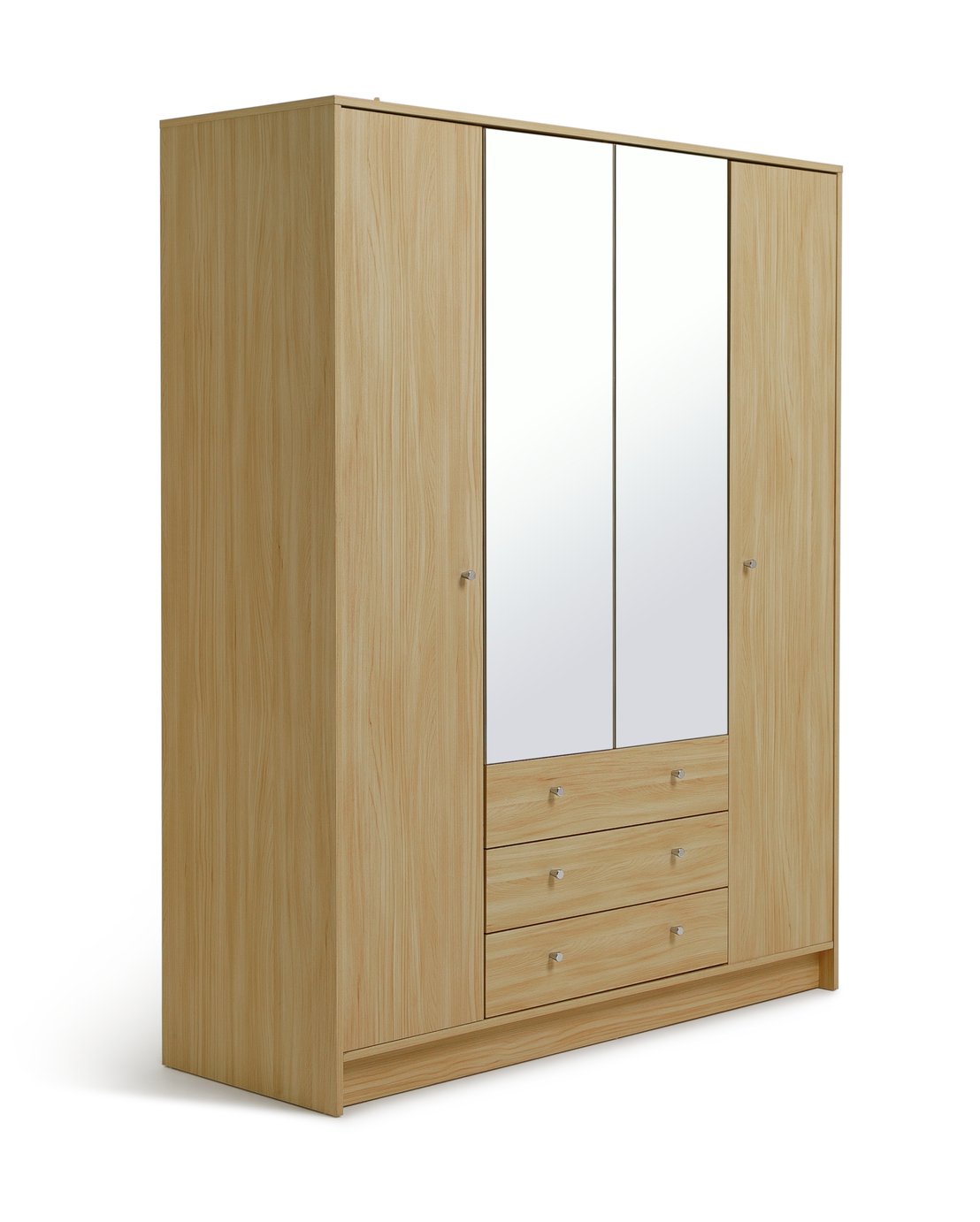 Argos Home Malibu 4 Door 3 Drawer Mirror Wardrobe    