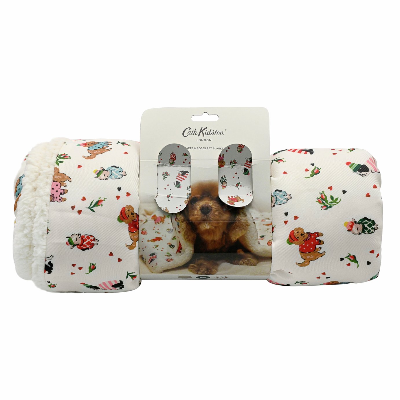 Cath Kidston Hearts and Roses Pet Blanket - Medium