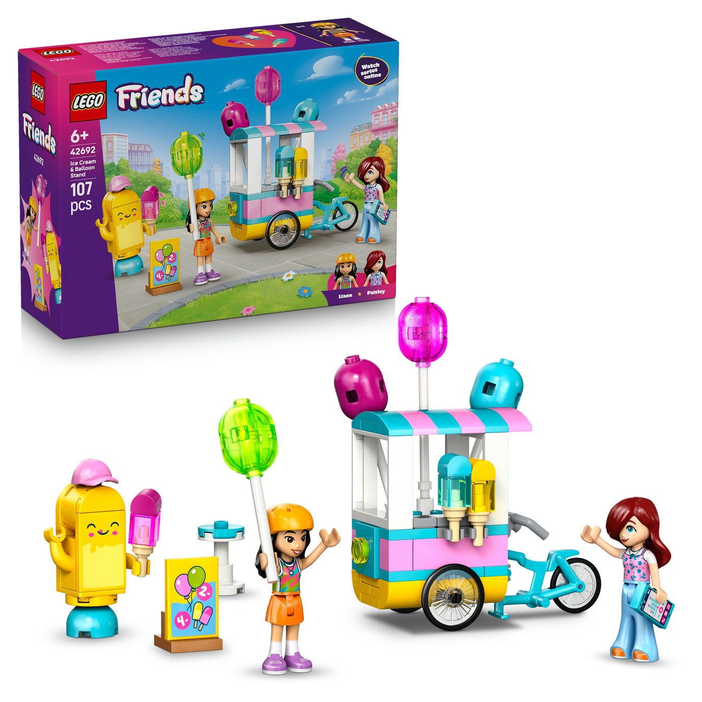 LEGO Friends Ice Cream & Balloon Stand with Bike Toy 42692