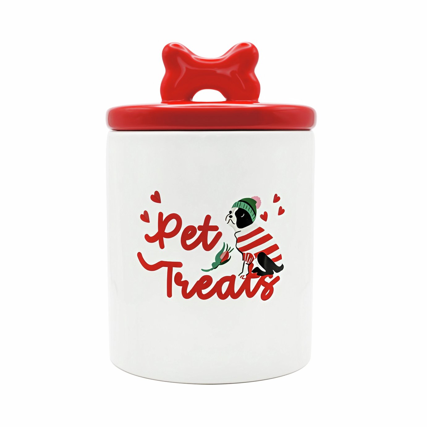 Cath Kidston Hearts and Roses Ceramic Pet Treat Jar