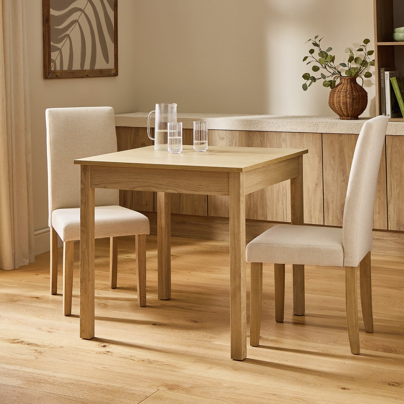 Argos Home Sendi Dining Table & 2 Midback Chairs