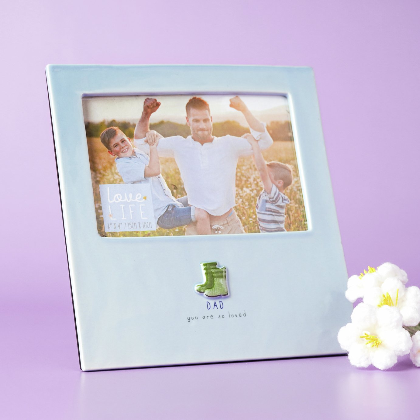 Widdop Love Life Ceramic Photo Frame 4" x 6" - Dad