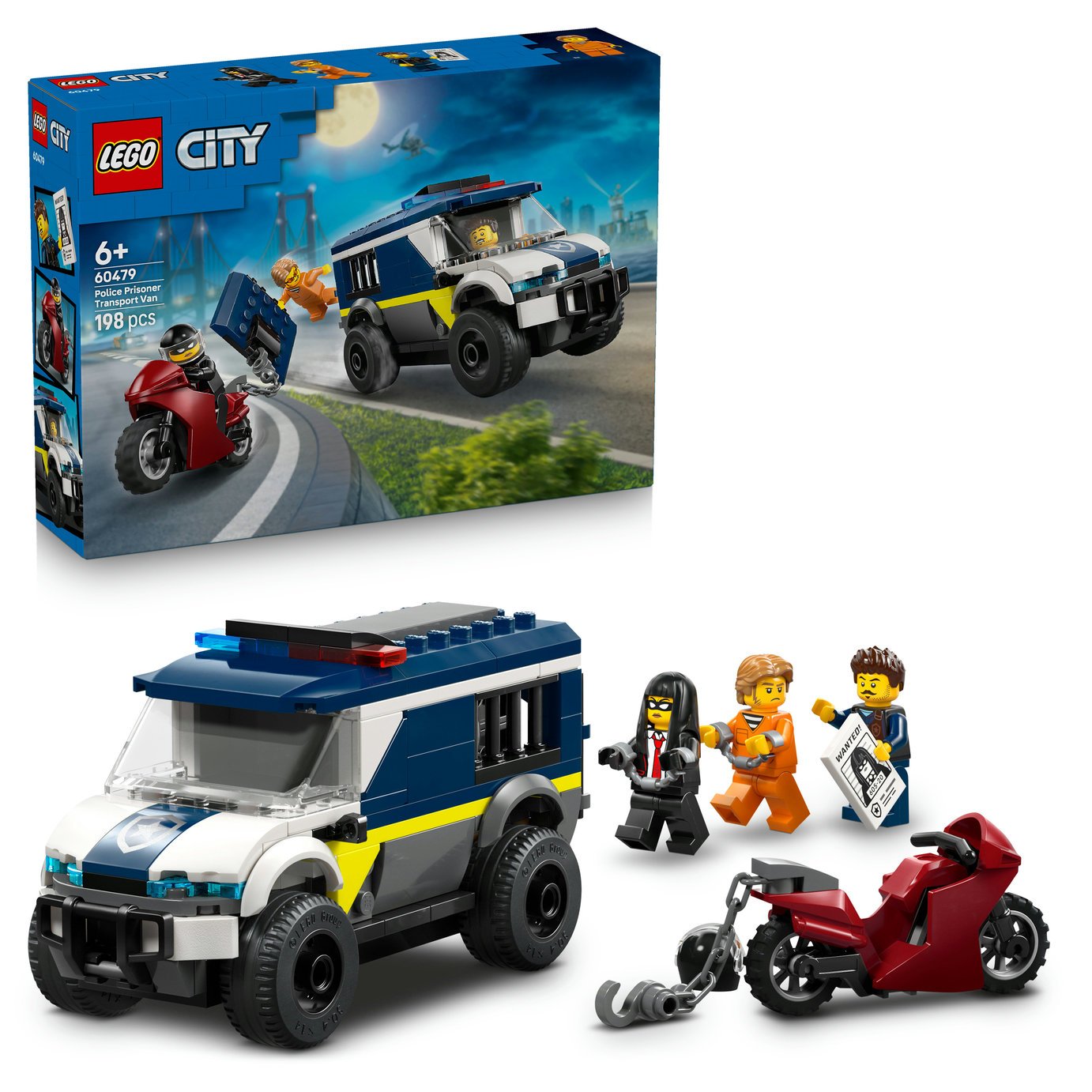 LEGO City Police Prisoner Transport Van Toy for Kids 60479