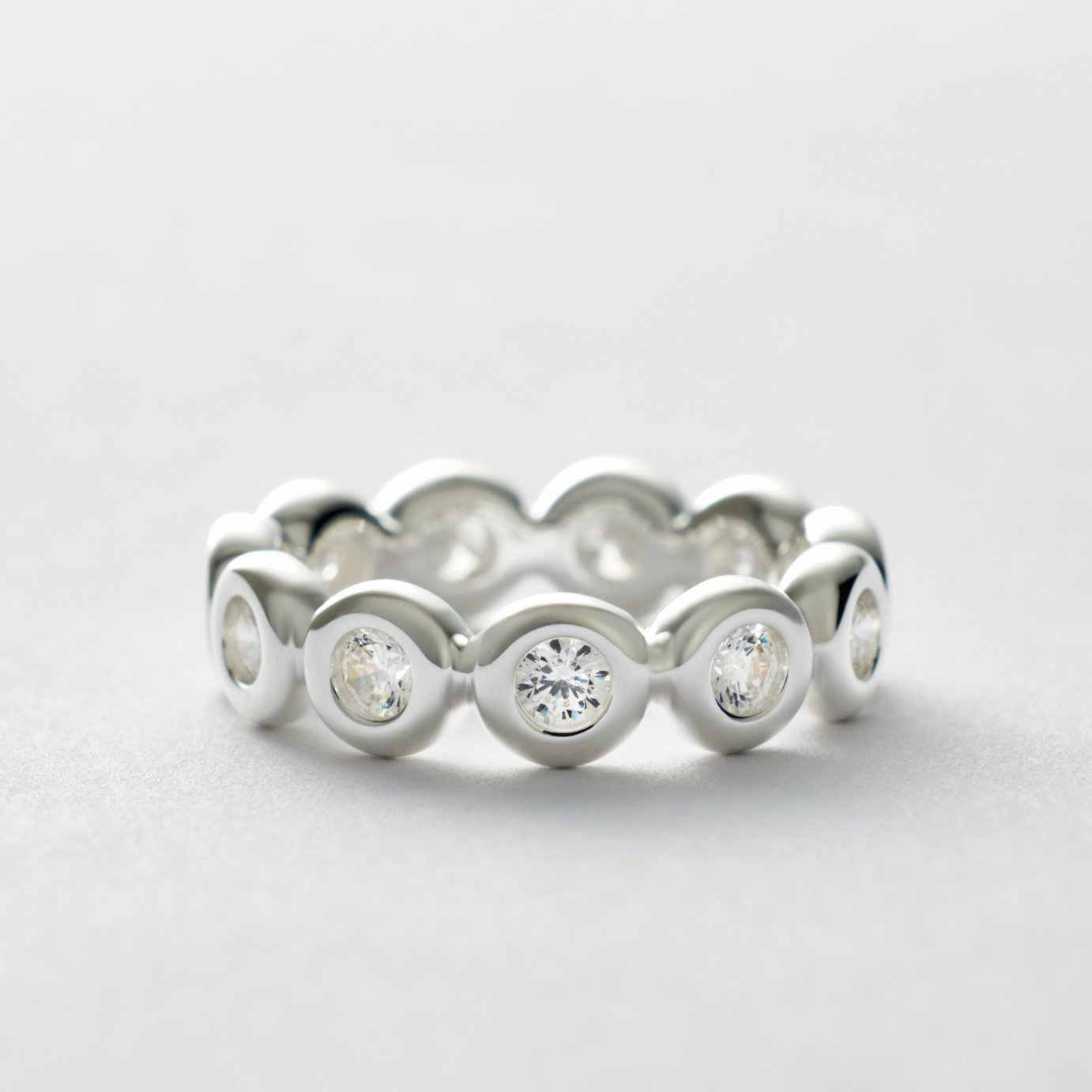 Revere Sterling Silver Cubic Zirconia Eternity Ring
