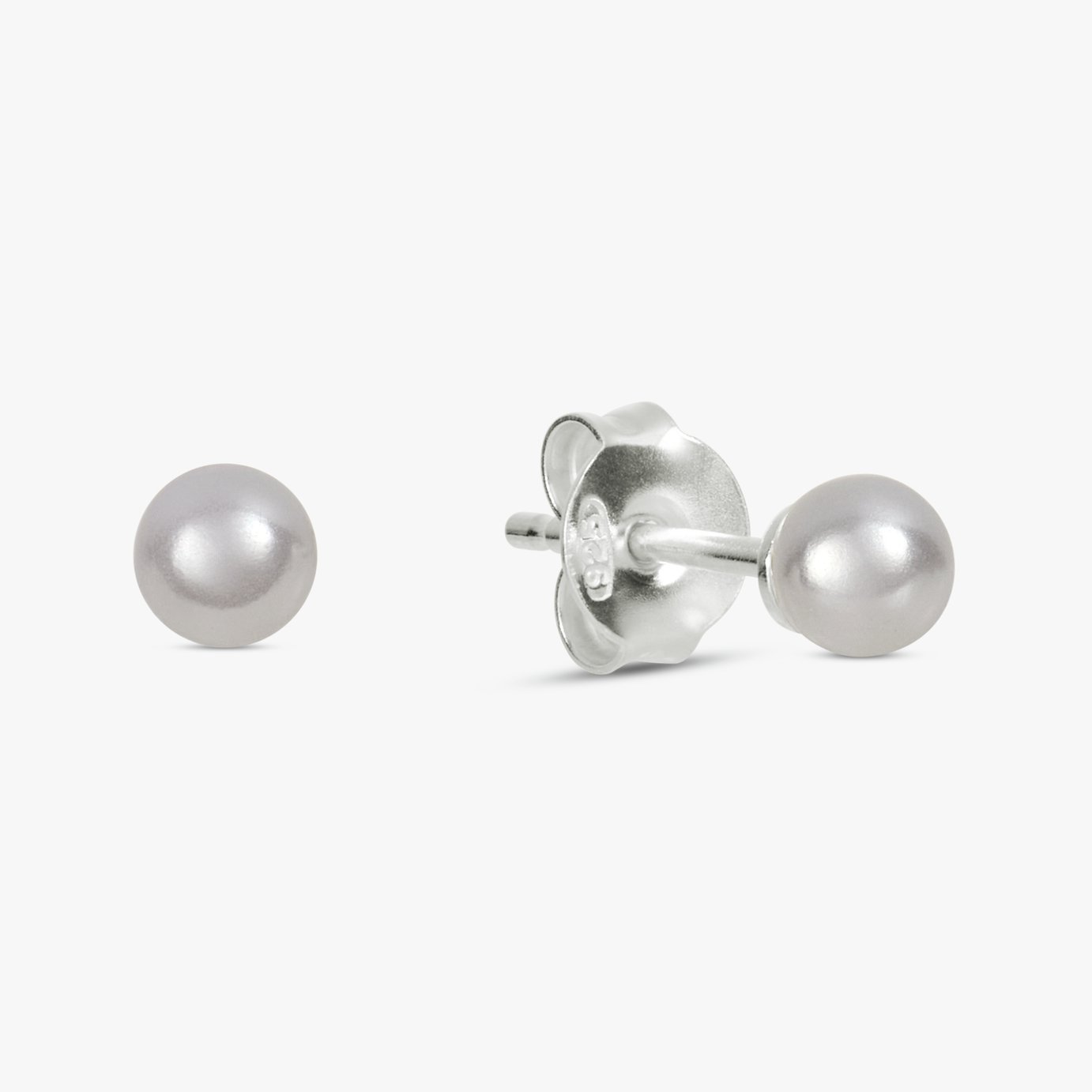 Revere Sterling Silver 5mm Pearl Stud Earrings