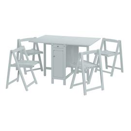 Julian Bowen Savoy Dining Table & 4 Chairs - Grey