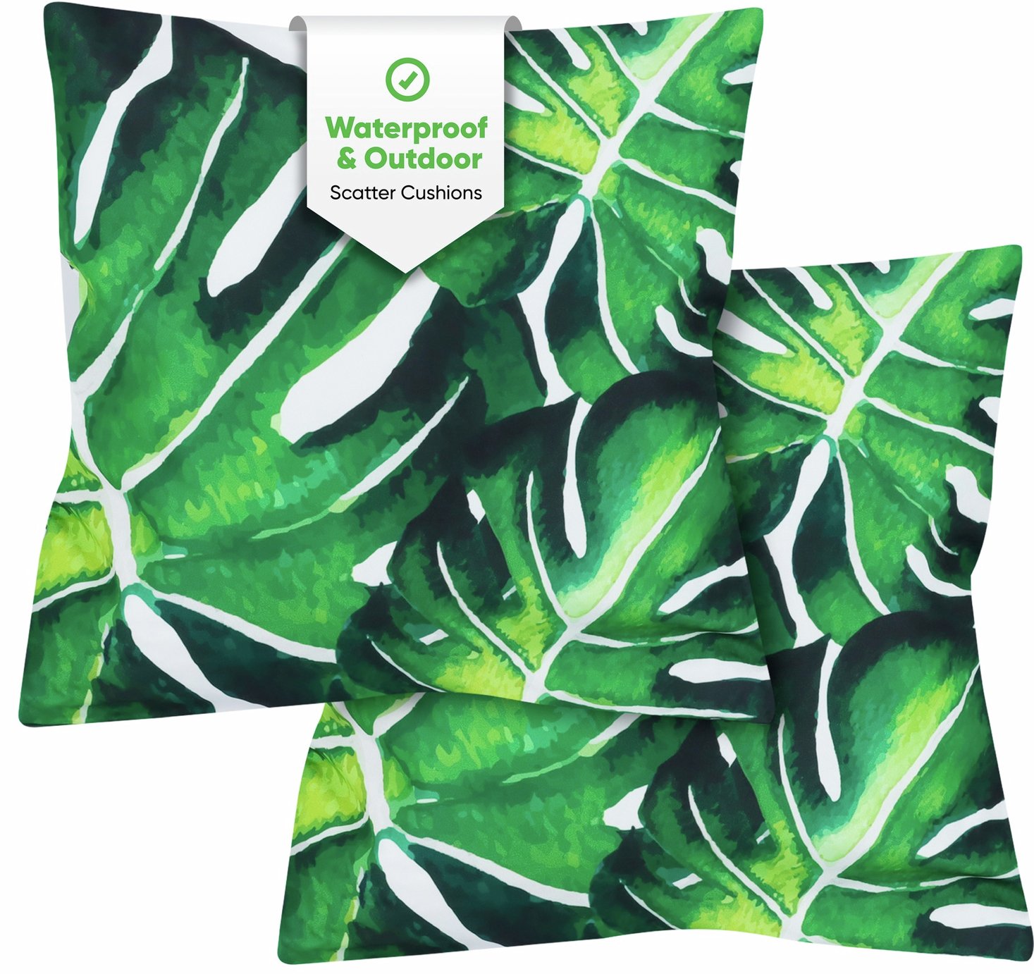 Streetwize Garden Banana Leaf Chair Cushion - Pack of 2