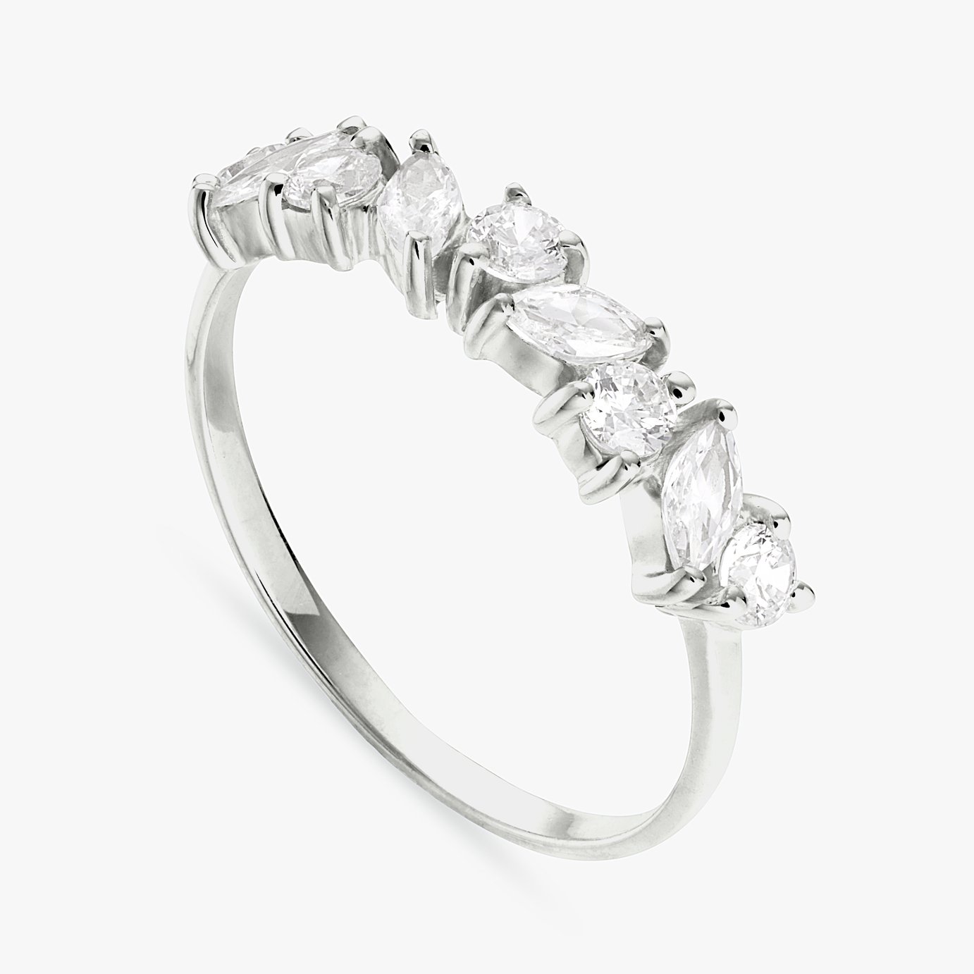 Revere Sterling Silver Cubic Zirconia Eternity Ring