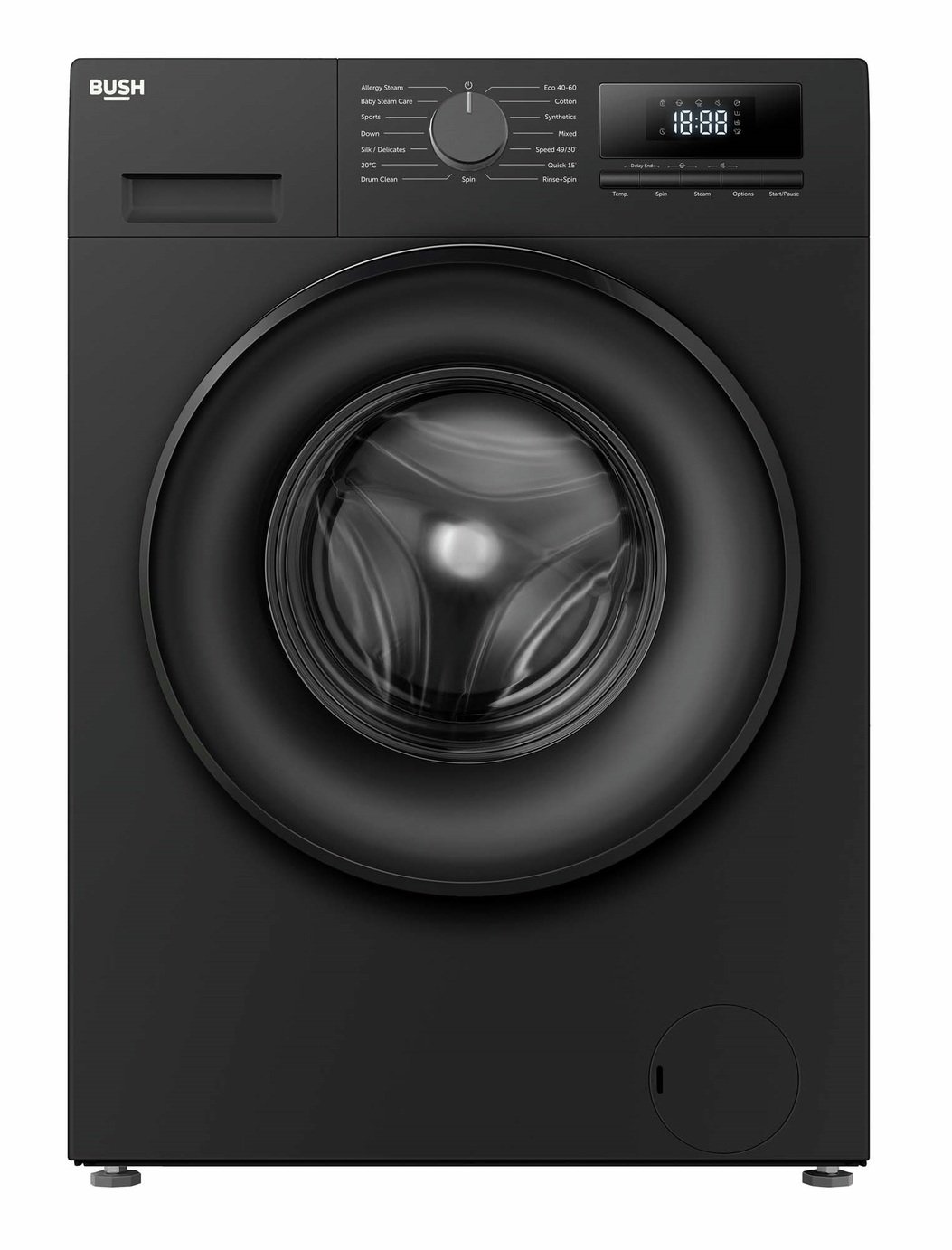 Bush BWM81400B 8KG 1400 Spin Washing Machine - Black