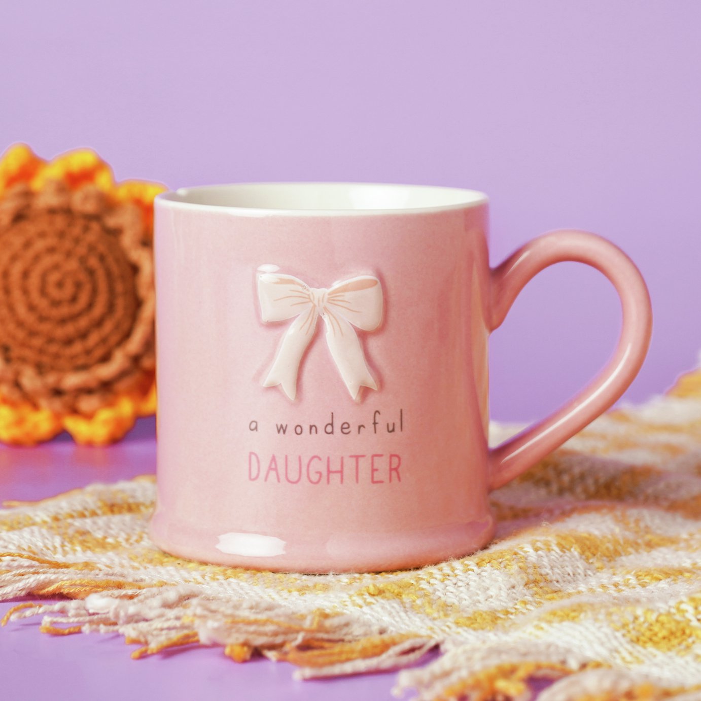 Widdop Love Life Pink Ceramic Mug - Daughter