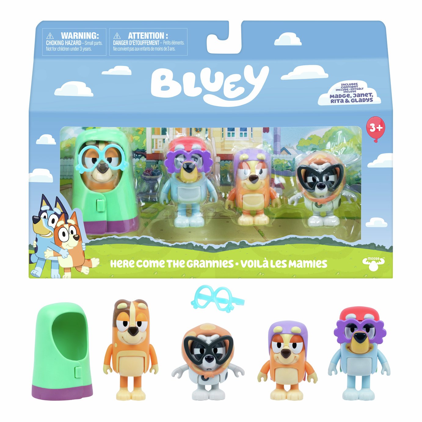 Bluey With The Grannies Figure Playset - Pack of 4