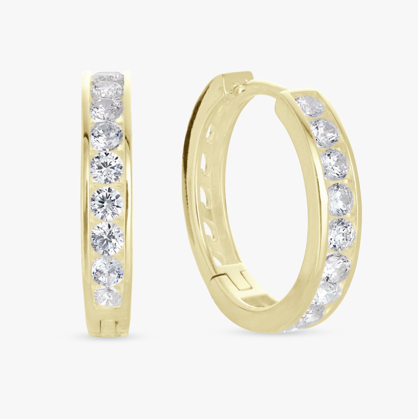 Revere Gold Plated Sterling Silver Round Hoop Earrings