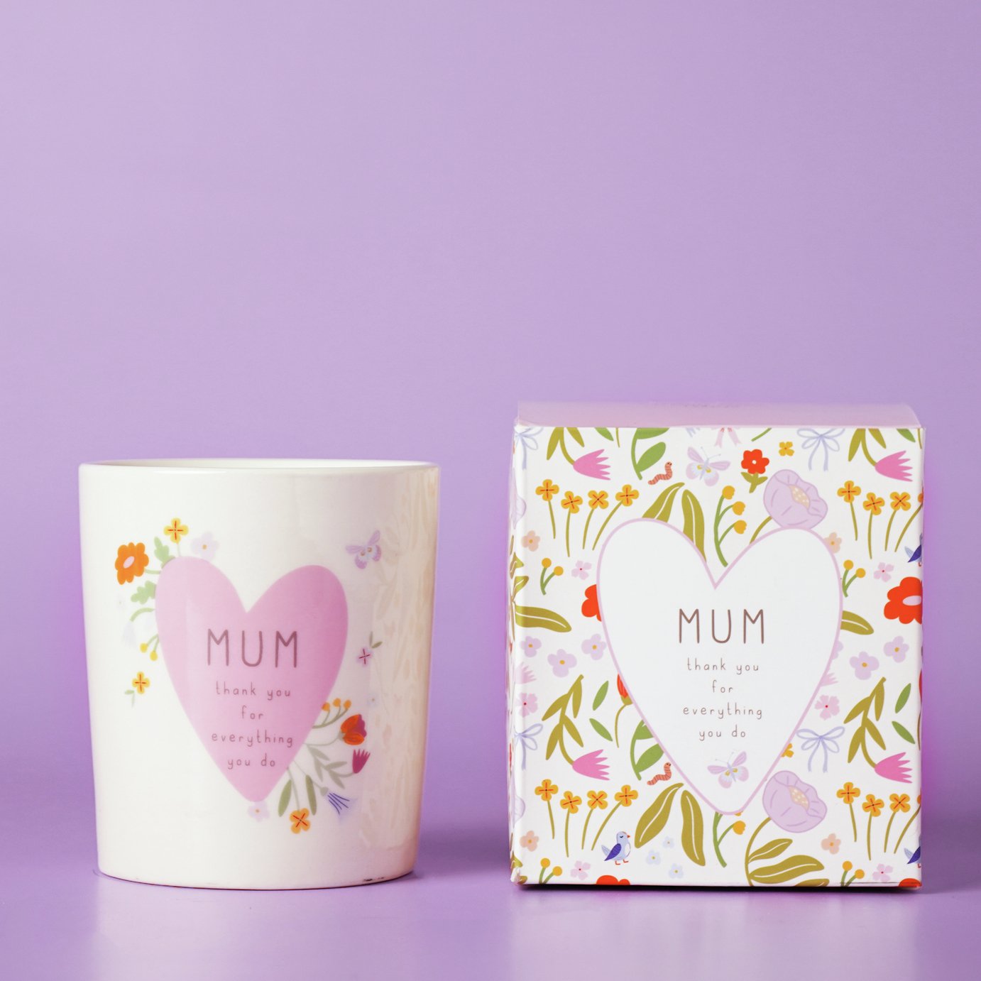 Widdop Love Life Message Ceramic Candle 190G - Mum