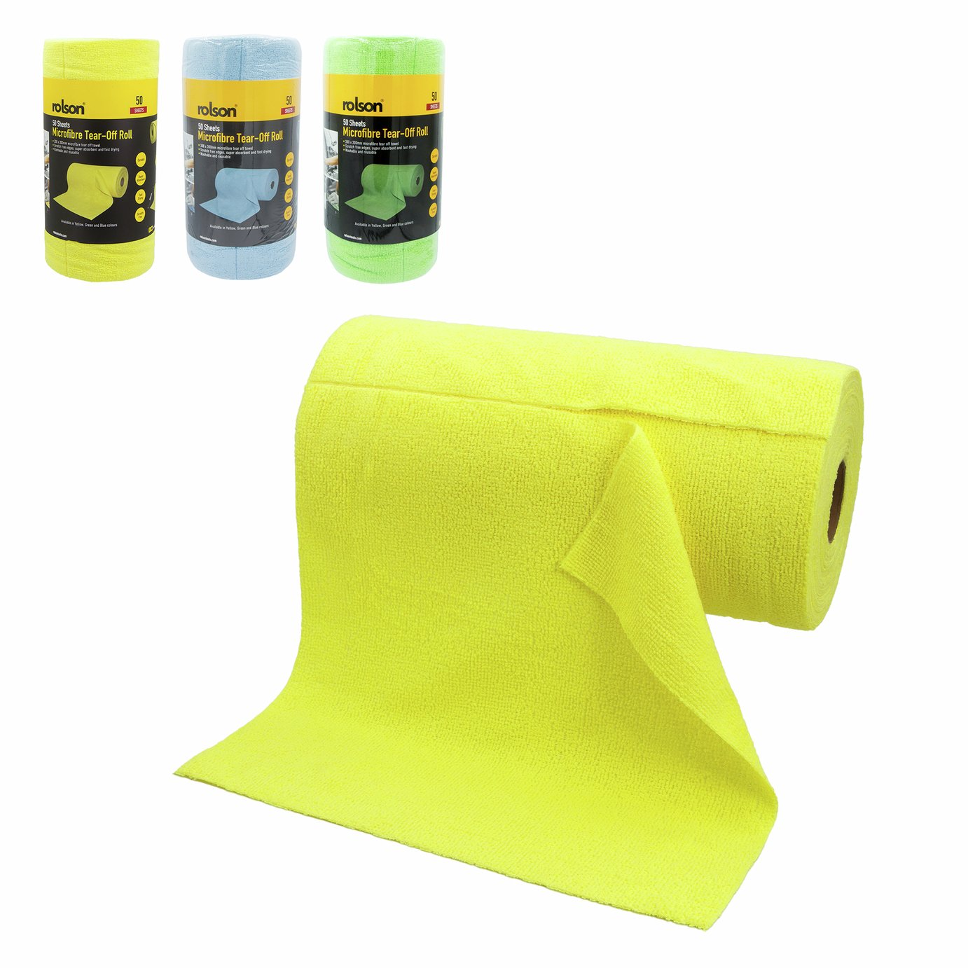 Rolson 50-Sheet Microfibre Tear-Off Roll