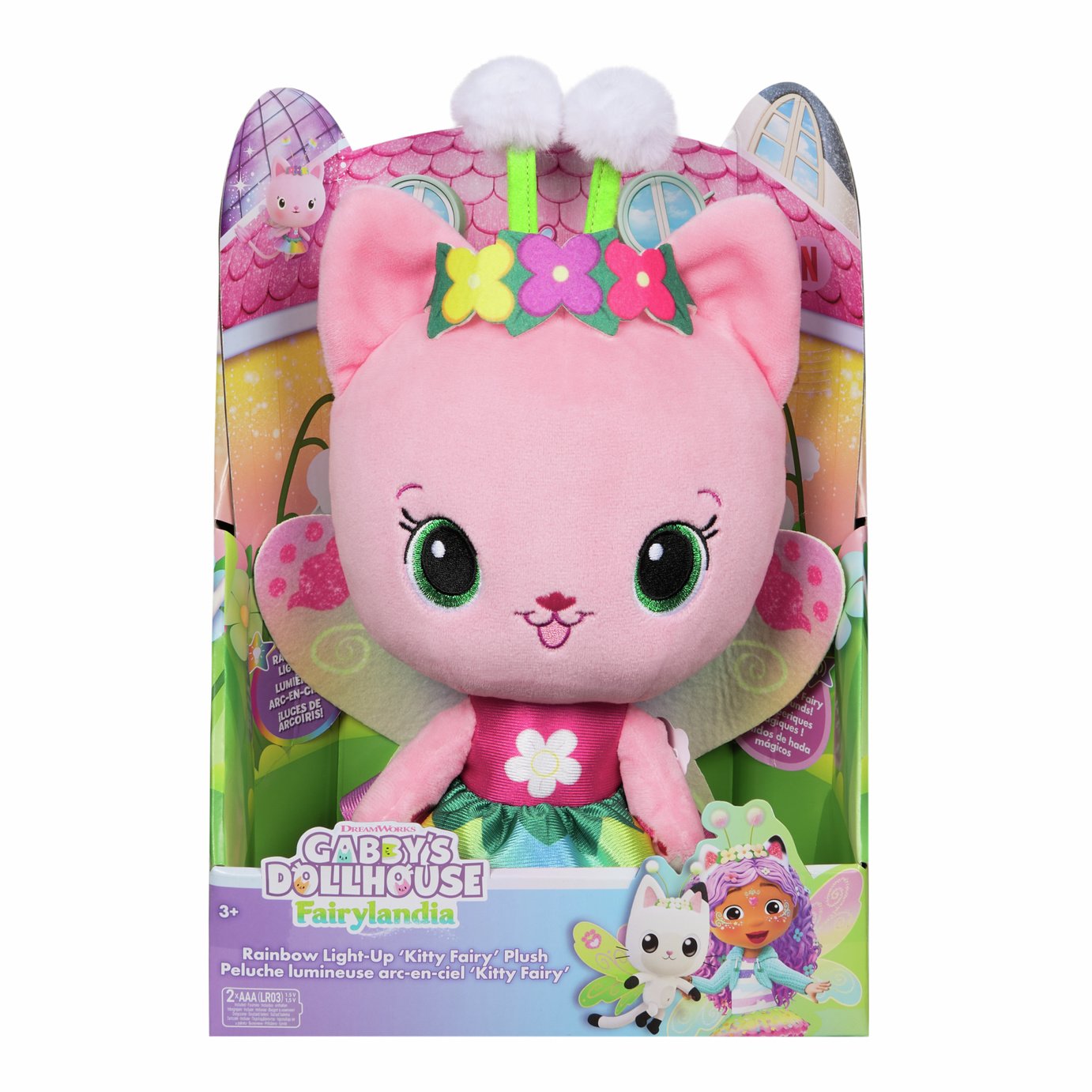 Gabby's Dollhouse Kitty Fairy Interactive Soft Toy