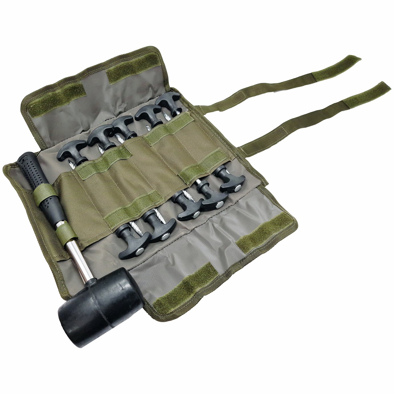 Carp On Deluxe 10pc 8 Inch Bivvy Peg Set with Hammer