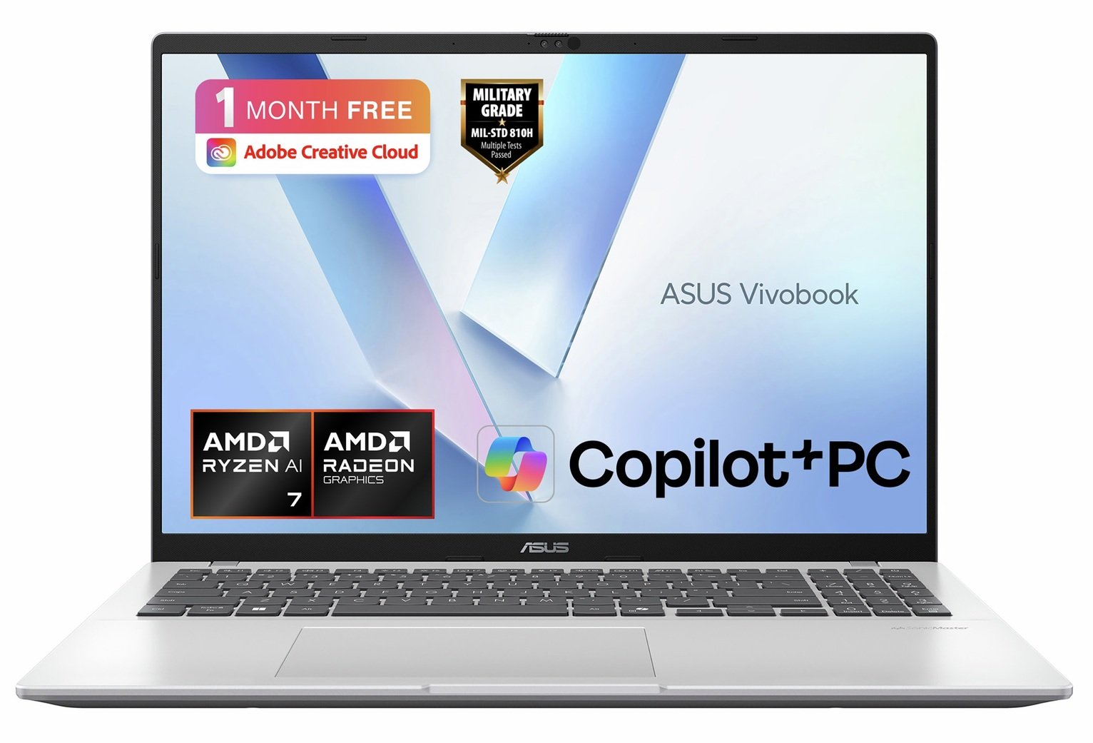 Asus Vivobook 16 16in AMD Ryzen7 16GB 1TB Laptop- Silver 