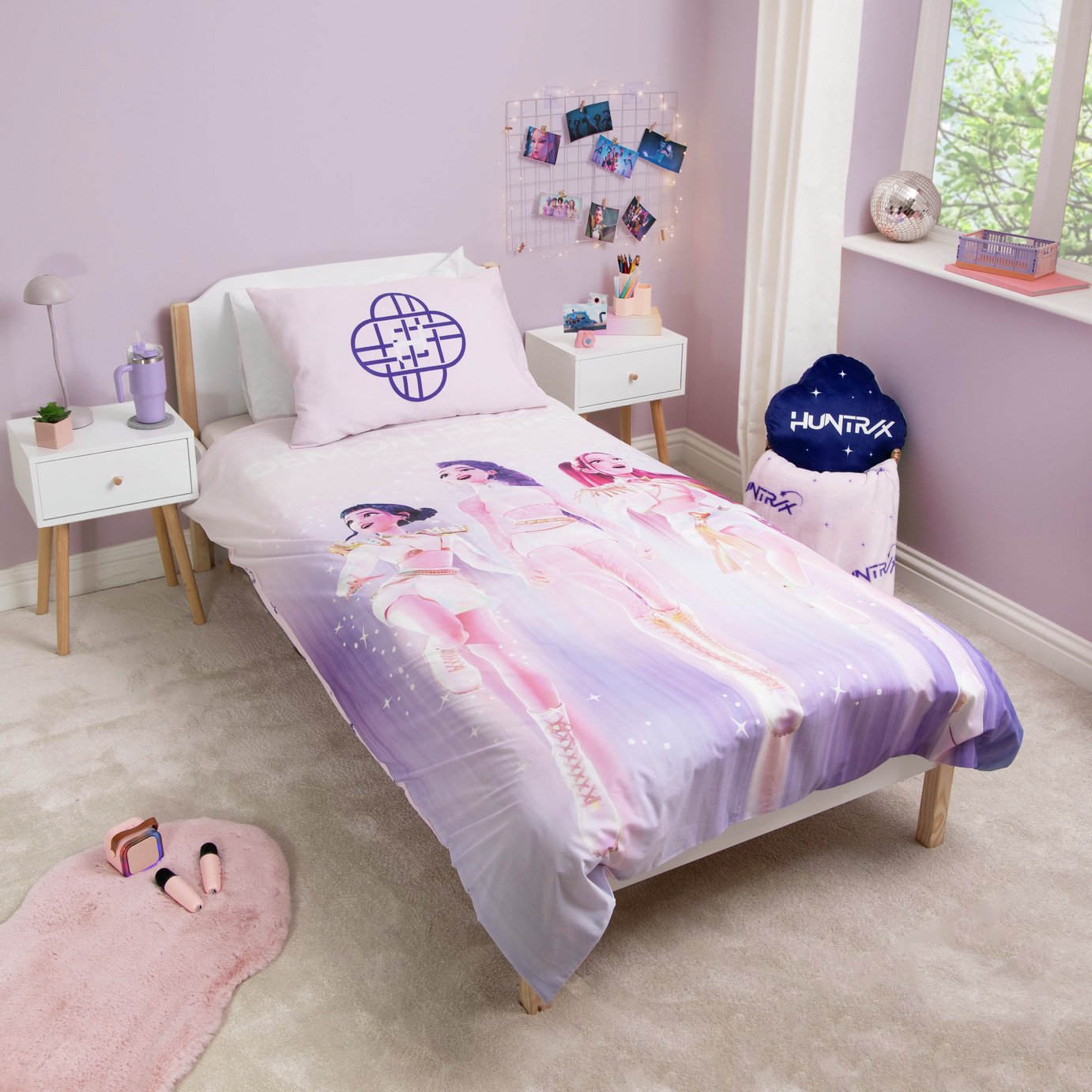 KPop Demon Hunters Kids Lilac Bedding Set - Single