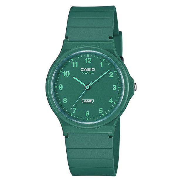 Buy Casio Classic Analogue Green Strap Watch Men s watches Argos